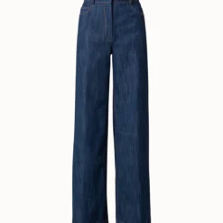 Cooper Wide Leg Pants In Cotton Stretch Denim