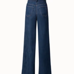 Cooper Wide Leg Pants In Cotton Stretch Denim 9 Cooper Wide Leg Pants In Cotton Stretch Denim -Deals Vog Shift Store 694455