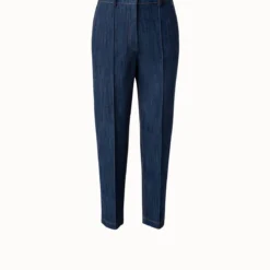 Cotton Stretch Denim Tapered Pants