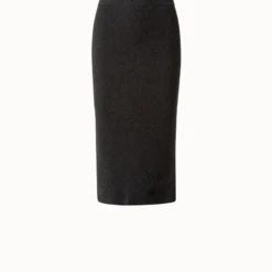 Wool Cashmere Ribbed Knit Skirt