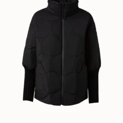 Mixed Media Puffer Jacket