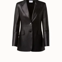 Perforated Pin Dot Nappa Leather Blazer