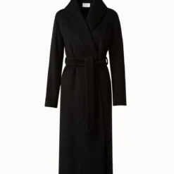 Wool Cashmere Blend Wrap Coat
