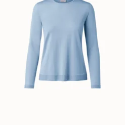 AKRIS Seamless Cashmere Silk Knit Pullover