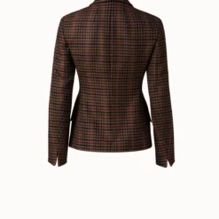 AKRIS Checked Wool Double-Face Jacket 10 AKRIS Checked Wool Double-Face Jacket -Deals Vog Shift Store 696708