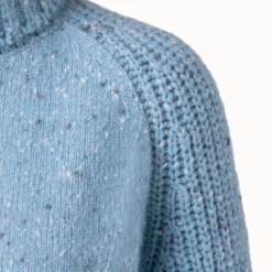 AKRIS Cashmere Knit Turtleneck With Intarsia Details -Deals Vog Shift Store 697538