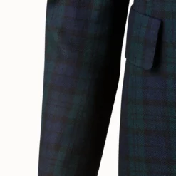 AKRIS Cashmere Double Face Check Jacket -Deals Vog Shift Store 697765