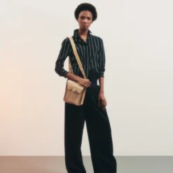 Wool Gabardine High Waist Wide Leg Pants -Deals Vog Shift Store 705406