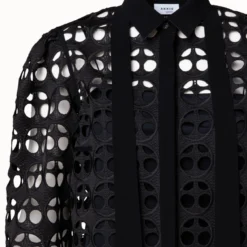 Dot Cut-Out Embroidery Blouse 14 Dot Cut-Out Embroidery Blouse -Deals Vog Shift Store 713826