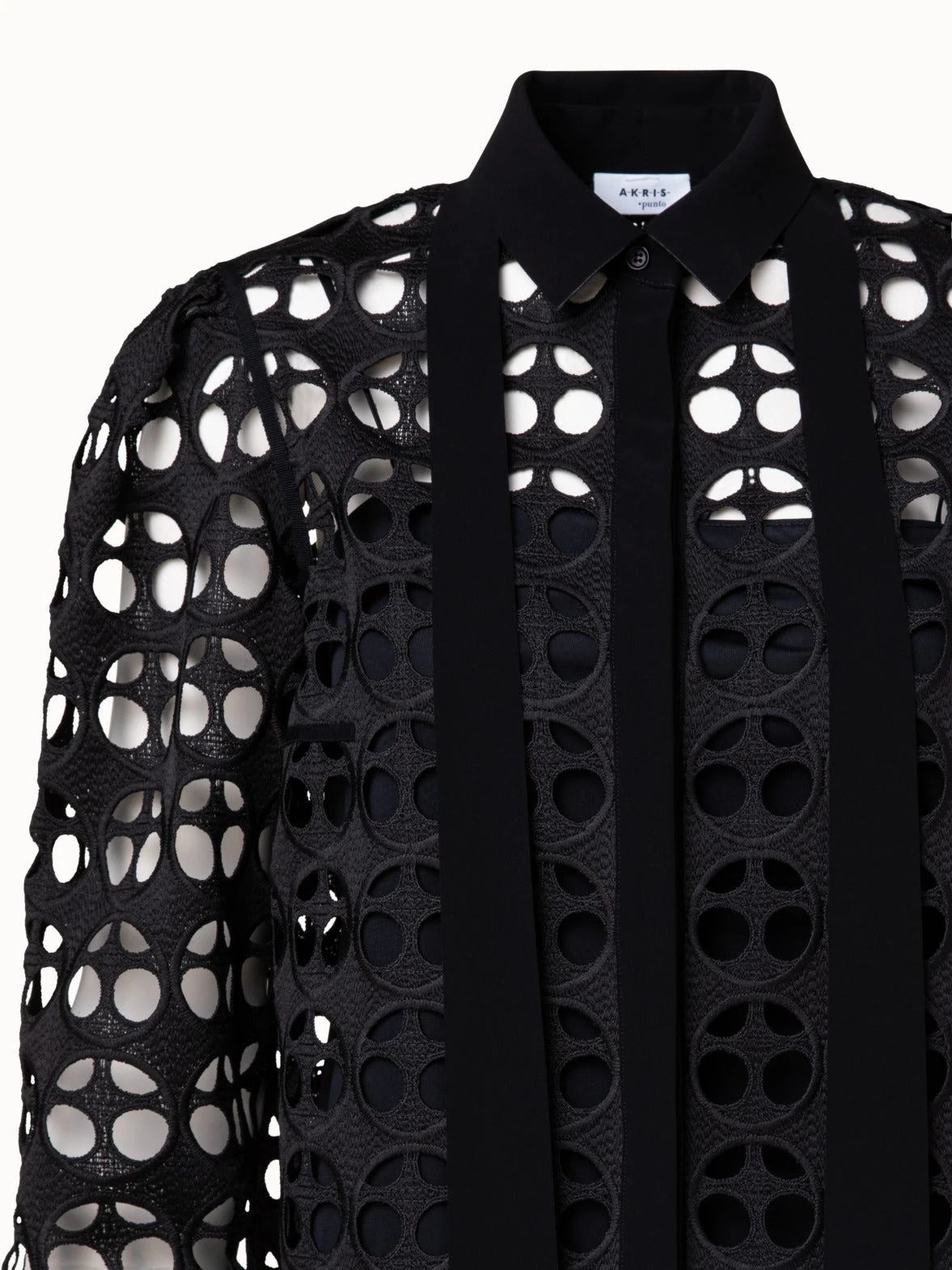 Dot Cut-Out Embroidery Blouse 8 Dot Cut-Out Embroidery Blouse - Image 6