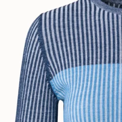 Ribbed Color-block Merino Wool Pullover 8 Ribbed Color-block Merino Wool Pullover -Deals Vog Shift Store 714380