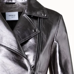 Metallic Leather Biker Jacket -Deals Vog Shift Store 714685 bac2150e b1f8 4391 a3e5 97d86ed04337