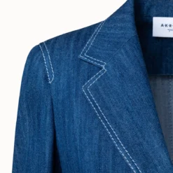 Washed Denim Blazer -Deals Vog Shift Store 714698