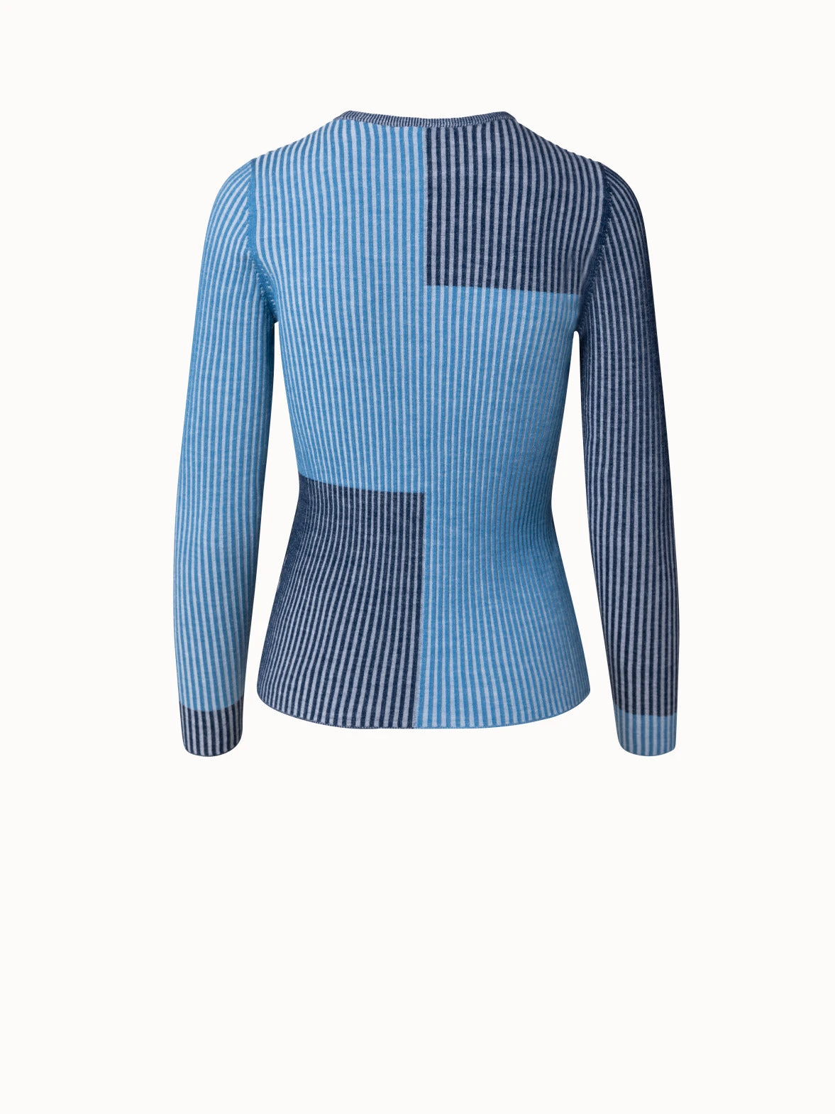 Ribbed Color-block Merino Wool Pullover 4 Ribbed Color-block Merino Wool Pullover - Image 2