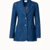 Washed Denim Blazer -Deals Vog Shift Store 715455