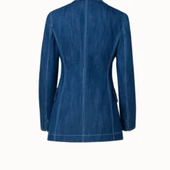 Washed Denim Blazer -Deals Vog Shift Store 715456