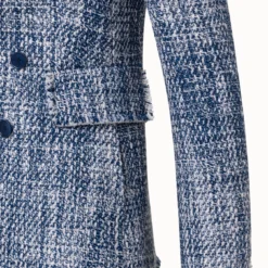 Cotton Blend Tweed Blazer With Faux Double-Breast -Deals Vog Shift Store 716092