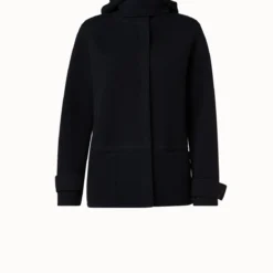 AKRIS Cashmere Piqué Jacket With Removable Hood