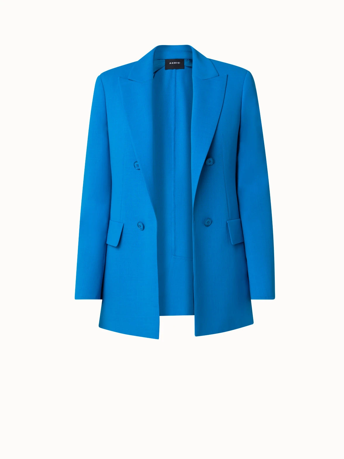 AKRIS Wool Double-Face Jacket With Faux Double-Breast
