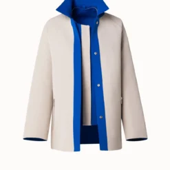 AKRIS Cotton Linen Double-Face Reversible 3-in-1 Jacket -Deals Vog Shift Store 718097