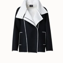 AKRIS Two-Tone Wool Cashmere Double-Face Jacket