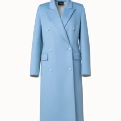 AKRIS Kosima Cashmere Double Breasted Coat