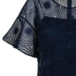 Metallic 3D Dot Embroidery Blouse -Deals Vog Shift Store 722184