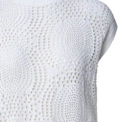 Cotton Dot Mesh Knit Pullover -Deals Vog Shift Store 722435
