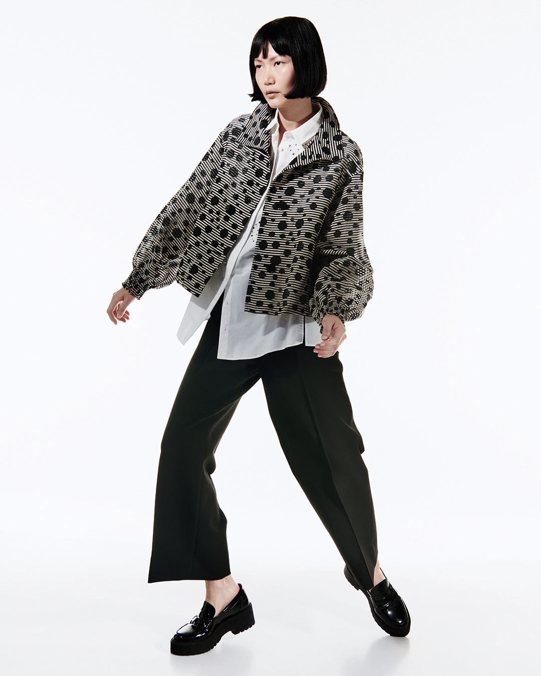 Jacquard Dot Techno Organdy Jacket 4 Jacquard Dot Techno Organdy Jacket - Image 2