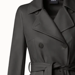 AKRIS Double-Breasted Lambskin Leather Jacket -Deals Vog Shift Store 737733