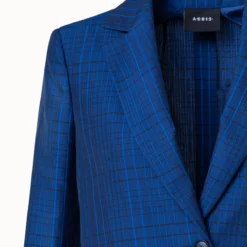 AKRIS Long Cotton Silk Seersucker Jacket 12 AKRIS Long Cotton Silk Seersucker Jacket -Deals Vog Shift Store 740748