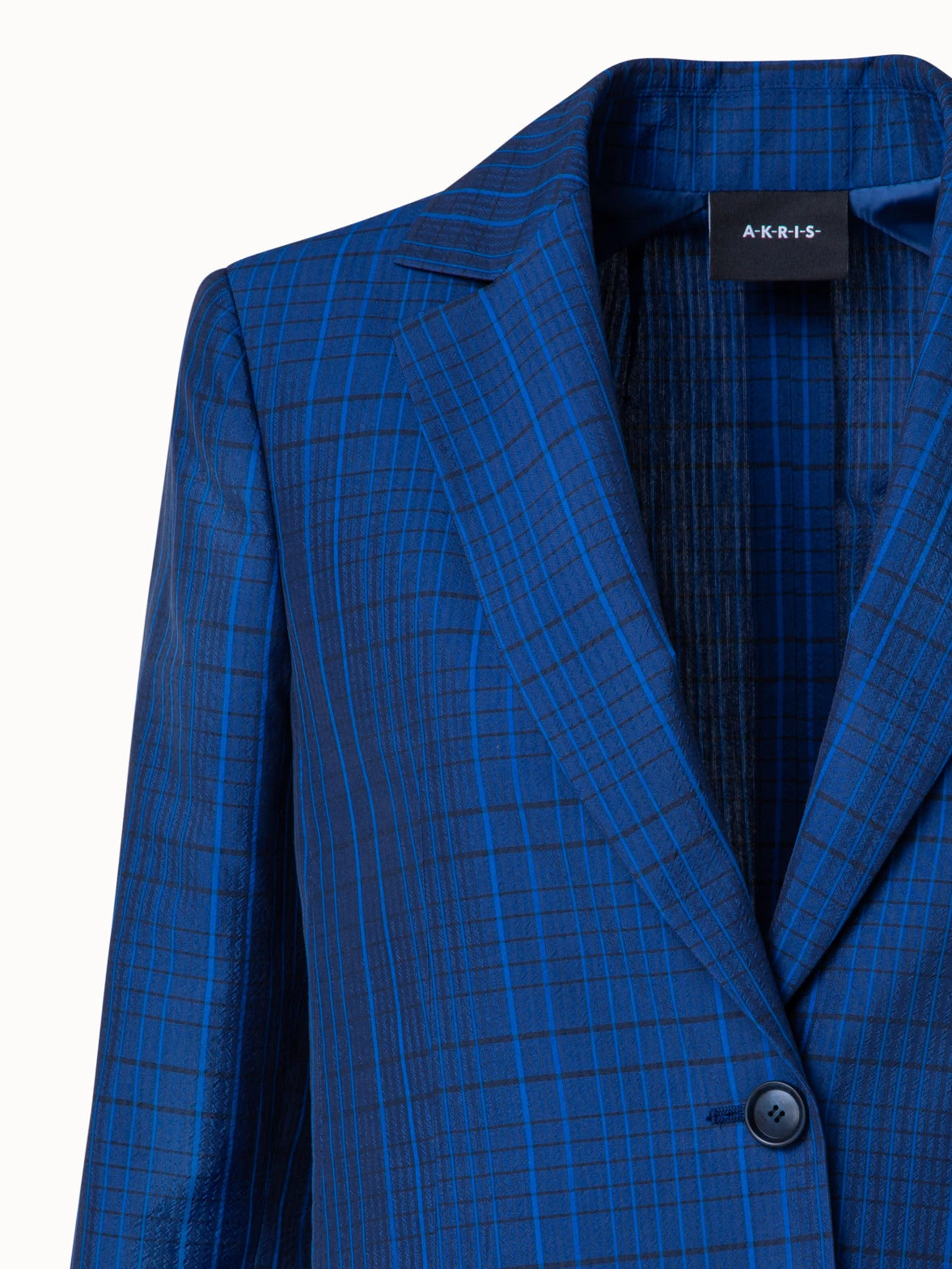 AKRIS Long Cotton Silk Seersucker Jacket 6 AKRIS Long Cotton Silk Seersucker Jacket - Image 4