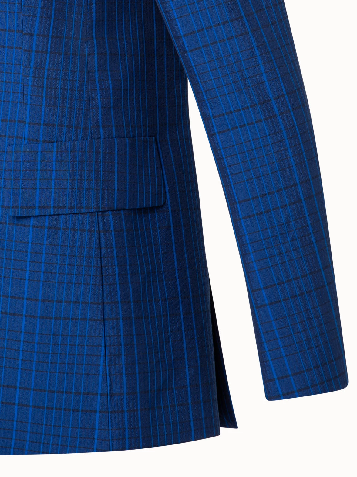 AKRIS Long Cotton Silk Seersucker Jacket 7 AKRIS Long Cotton Silk Seersucker Jacket - Image 5