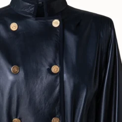 AKRIS Lambskin Double-Breasted Leather Jacket -Deals Vog Shift Store 740783