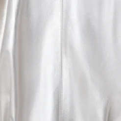 AKRIS Pearlized Lambskin Leather Jacket -Deals Vog Shift Store 740785