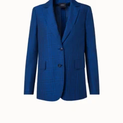 AKRIS Long Cotton Silk Seersucker Jacket 11 AKRIS Long Cotton Silk Seersucker Jacket -Deals Vog Shift Store 741569