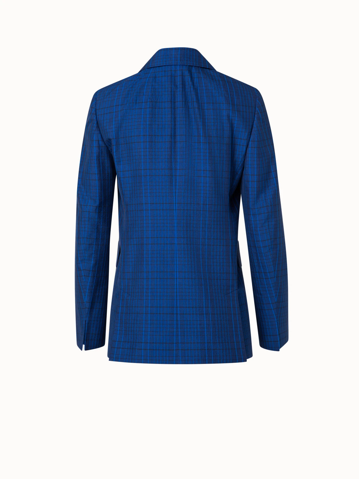 AKRIS Long Cotton Silk Seersucker Jacket 4 AKRIS Long Cotton Silk Seersucker Jacket - Image 2