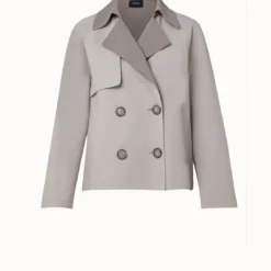 AKRIS Cotton Double-Face Double-Breasted Jacket
