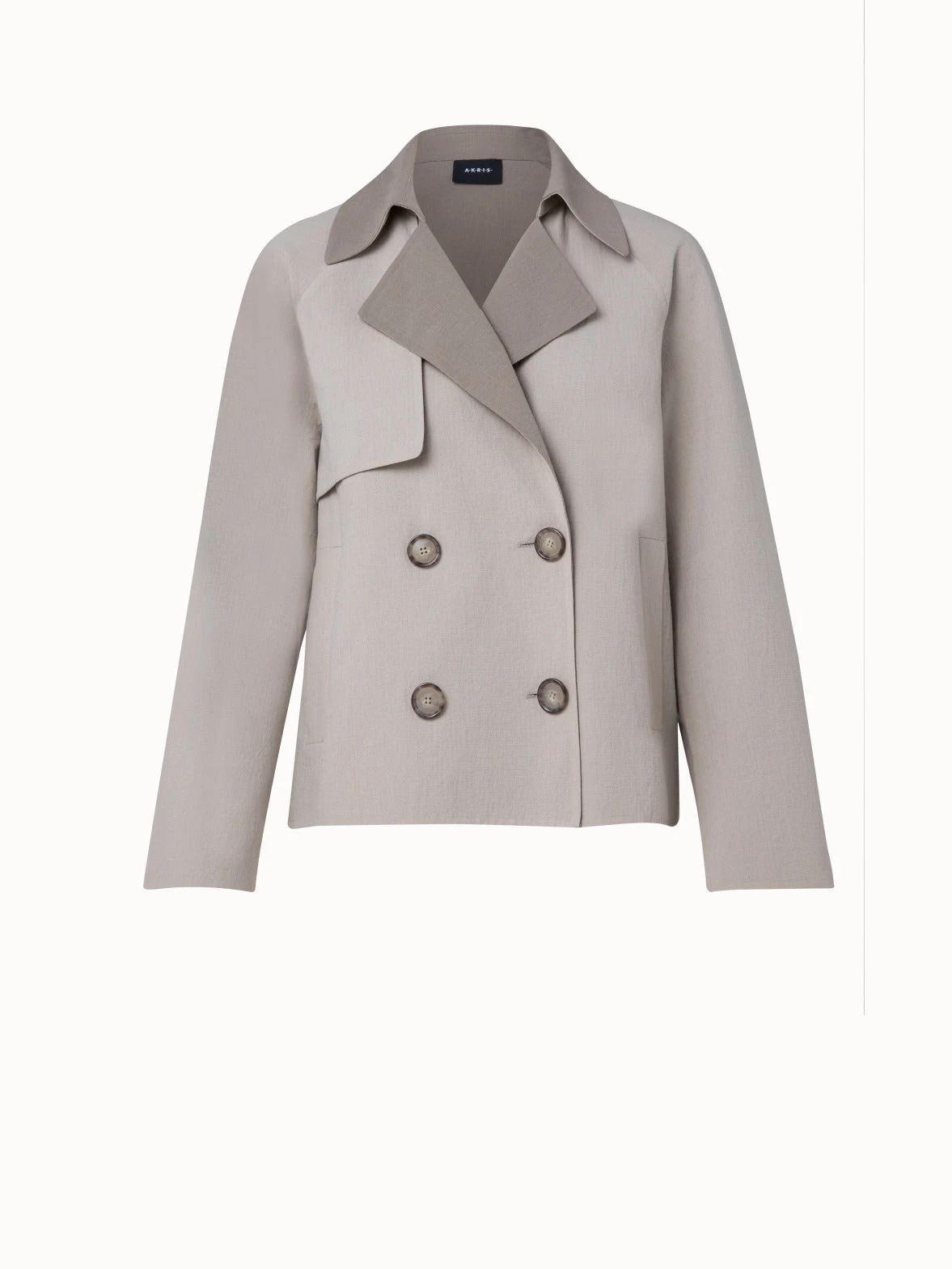 AKRIS Cotton Double-Face Double-Breasted Jacket