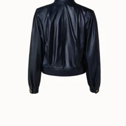 AKRIS Lambskin Double-Breasted Leather Jacket -Deals Vog Shift Store 741728