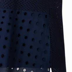 Cotton Eyelet Embroidery Patchwork Blouse -Deals Vog Shift Store 741887