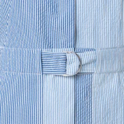 Sleeveless Cotton Seersucker Patchwork Midi Dress 15 Sleeveless Cotton Seersucker Patchwork Midi Dress -Deals Vog Shift Store 742314