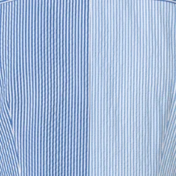 Sleeveless Cotton Seersucker Patchwork Midi Dress 14 Sleeveless Cotton Seersucker Patchwork Midi Dress -Deals Vog Shift Store 742317