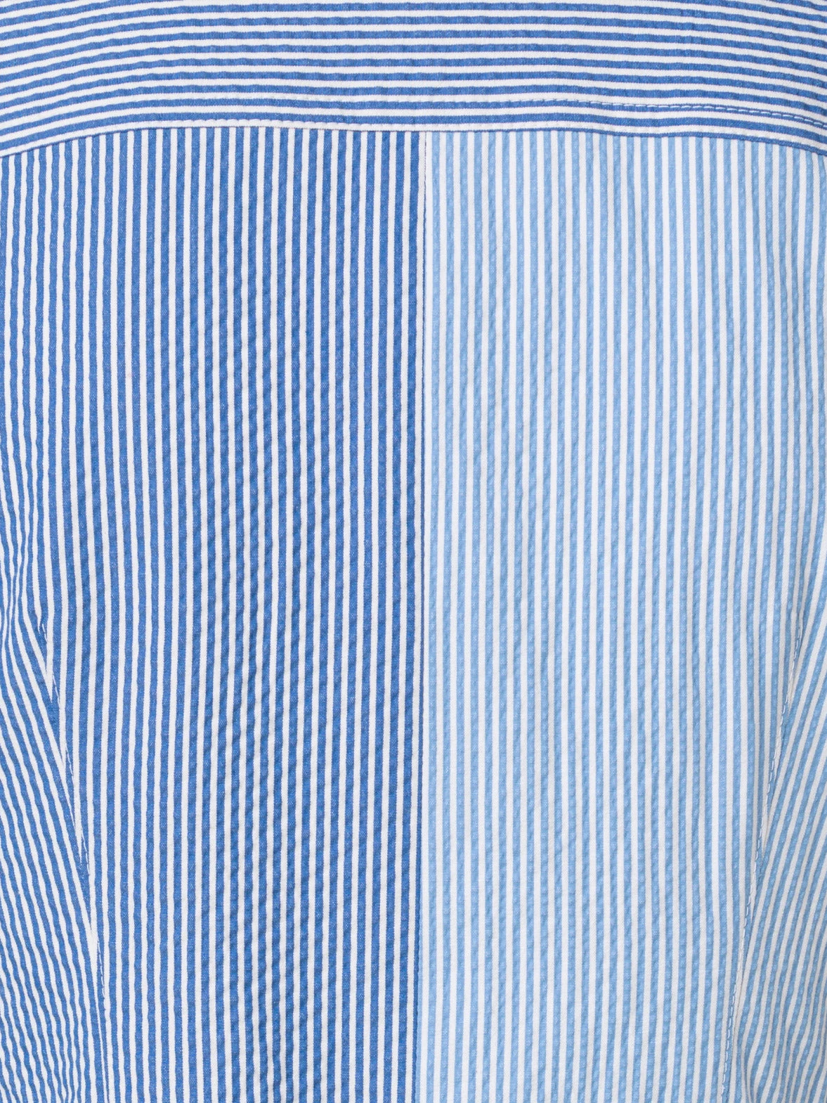 Sleeveless Cotton Seersucker Patchwork Midi Dress 8 Sleeveless Cotton Seersucker Patchwork Midi Dress - Image 6