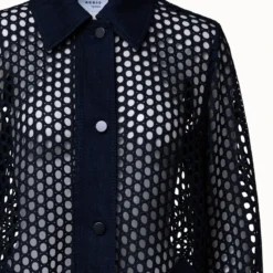 Dot Mesh Techno Embroidery Jacket -Deals Vog Shift Store 742559
