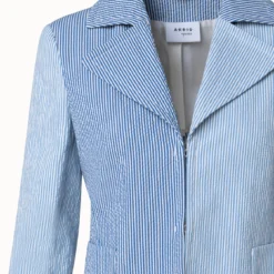 Cotton Stretch Seersucker Jacket 9 Cotton Stretch Seersucker Jacket -Deals Vog Shift Store 742624