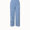 Chiara Cotton Stretch Seersucker Cropped Wide Leg Pants -Deals Vog Shift Store 742793
