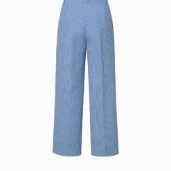 Chiara Cotton Stretch Seersucker Cropped Wide Leg Pants 8 Chiara Cotton Stretch Seersucker Cropped Wide Leg Pants -Deals Vog Shift Store 742794