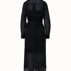 Cotton Eyelet Embroidery Patchwork Midi Dress -Deals Vog Shift Store 742991