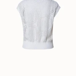 Cotton Dot Mesh Knit Pullover -Deals Vog Shift Store 743103